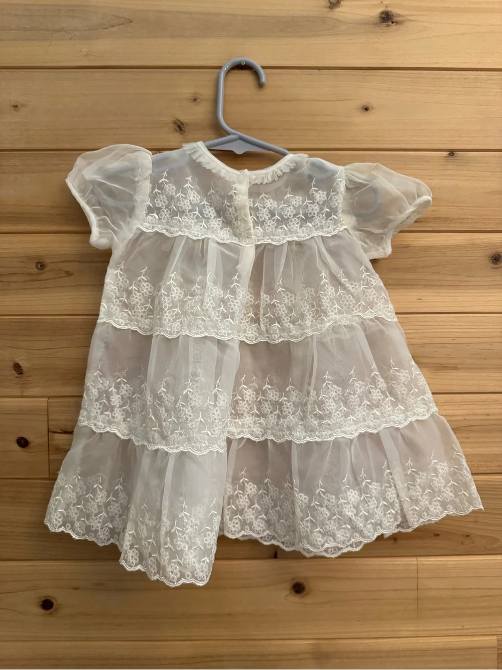 Vintage Carol Joy Baby Girl Dress Bundle White Lace Christening Baptism Coquette